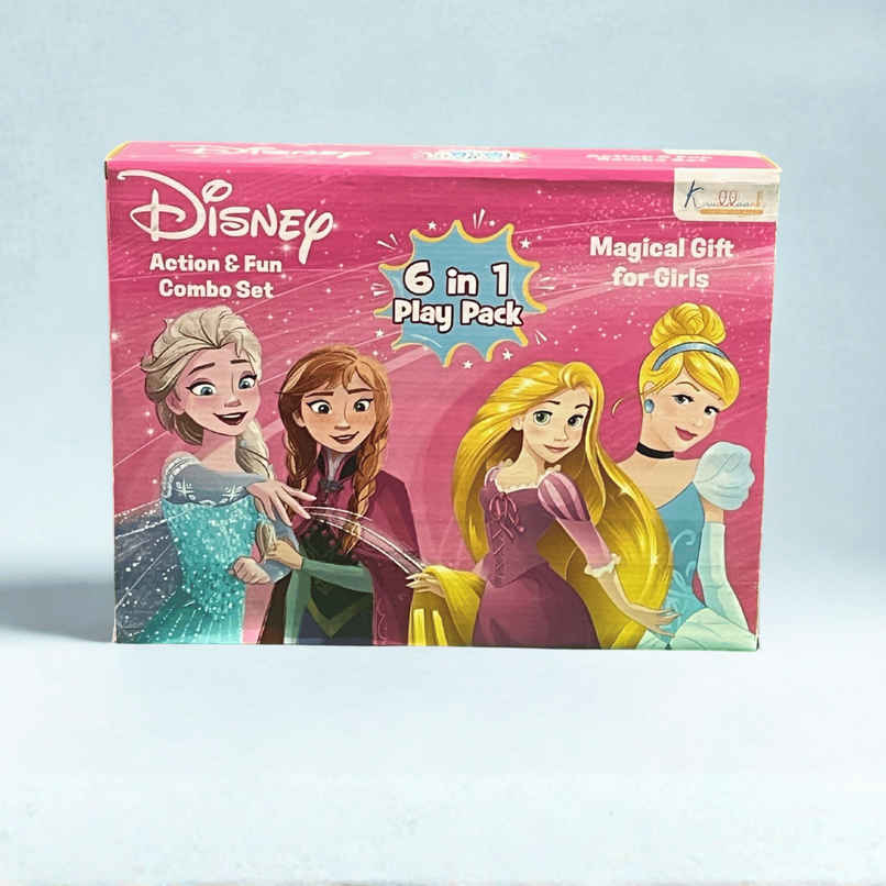 Kriiddaank Disney 6 In 1 Gift Pack for Girls Assorted Play Set Birthday Return Combo for 3 Years
