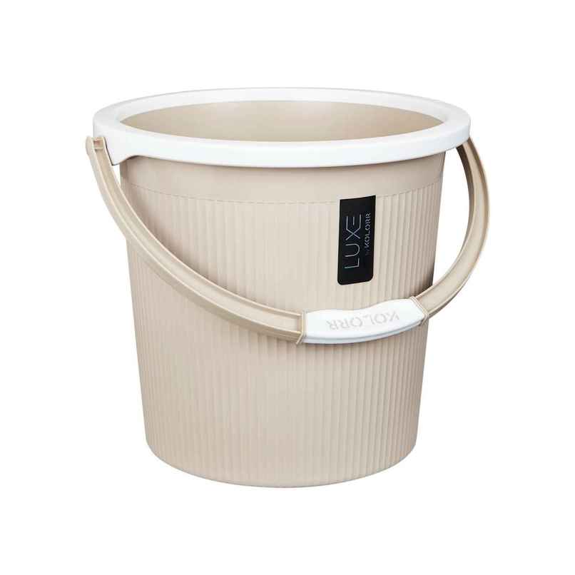 Kolorr Luxe Bathroom Bucket Ratan Lt | 18 L | Sand Stone