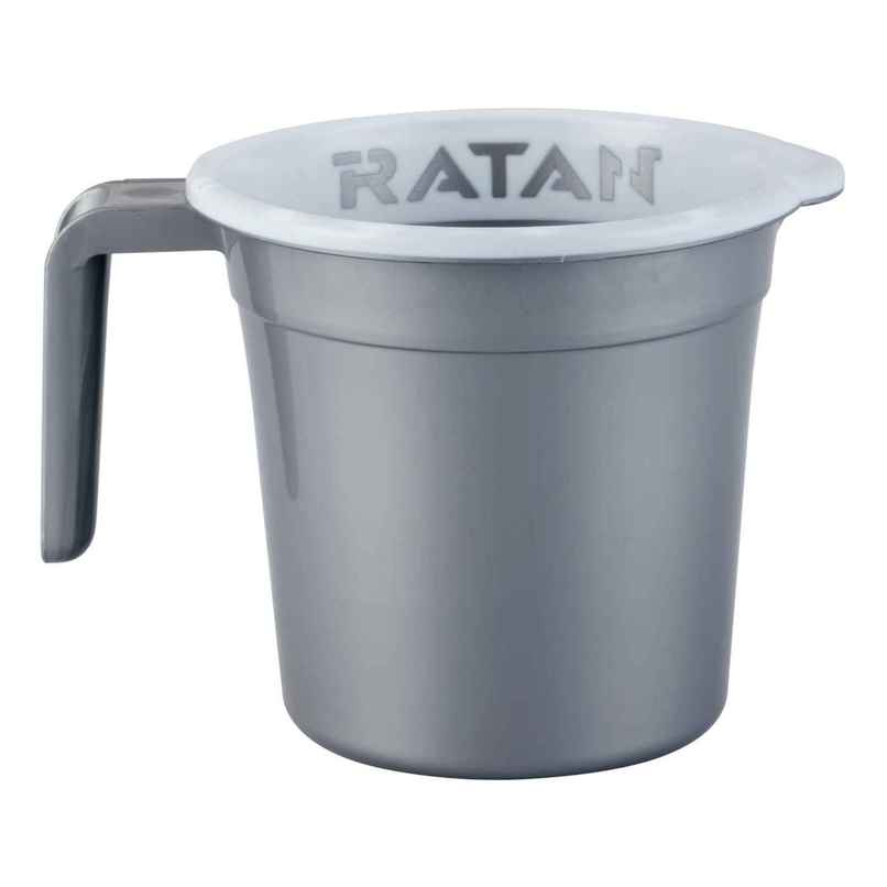 Ratan Plasticware Gloria Bath Mug | 1.5 L | Nir Silver | Pack Of 1 Ratan Plasticware Gloria Bath Mug | 1.5 L | Nir Silver | Pack Of 1