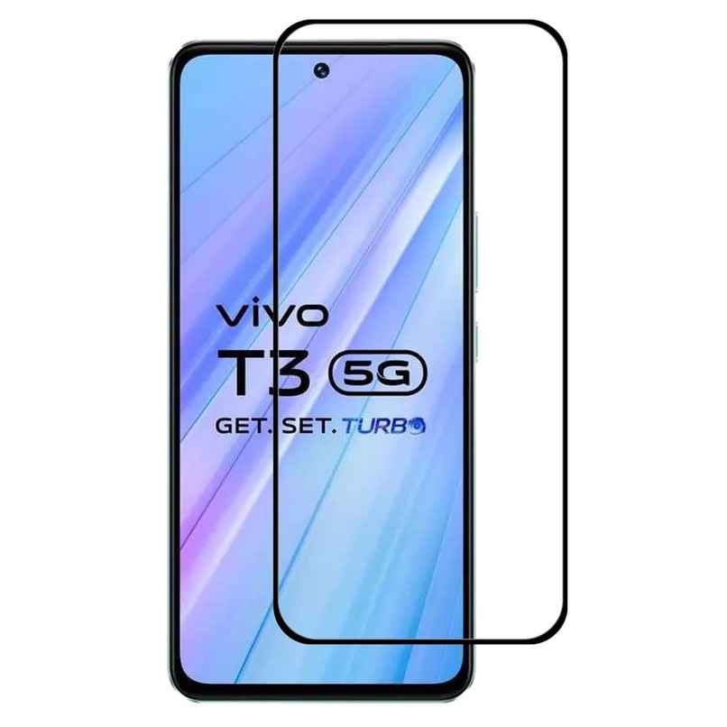 Ohonesty Edge to Edge Full Glue Tempered Glass for VIVO T3 5G