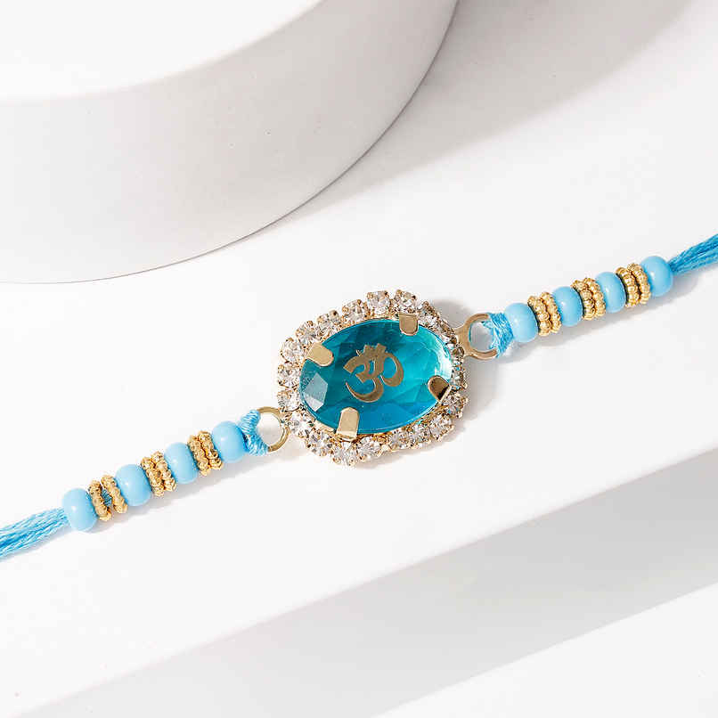 Crystal Beaded Om Rakhi | IGP Crystal Beaded Om Rakhi | IGP
