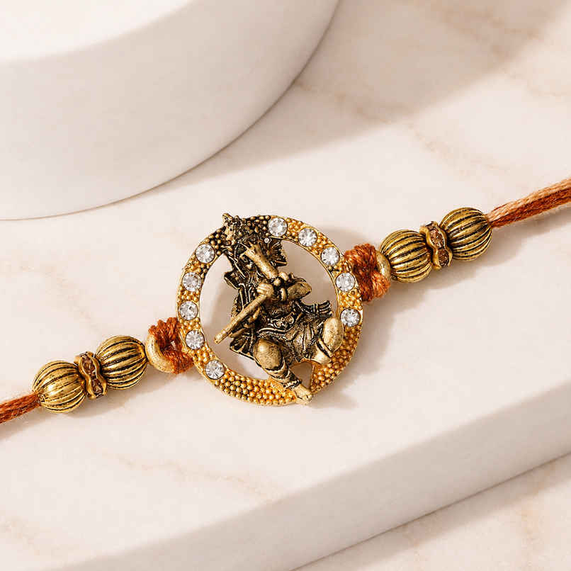 Rakhi for Brother | Divine Circle Ganpati | Religious | Pack of 1 | IGP