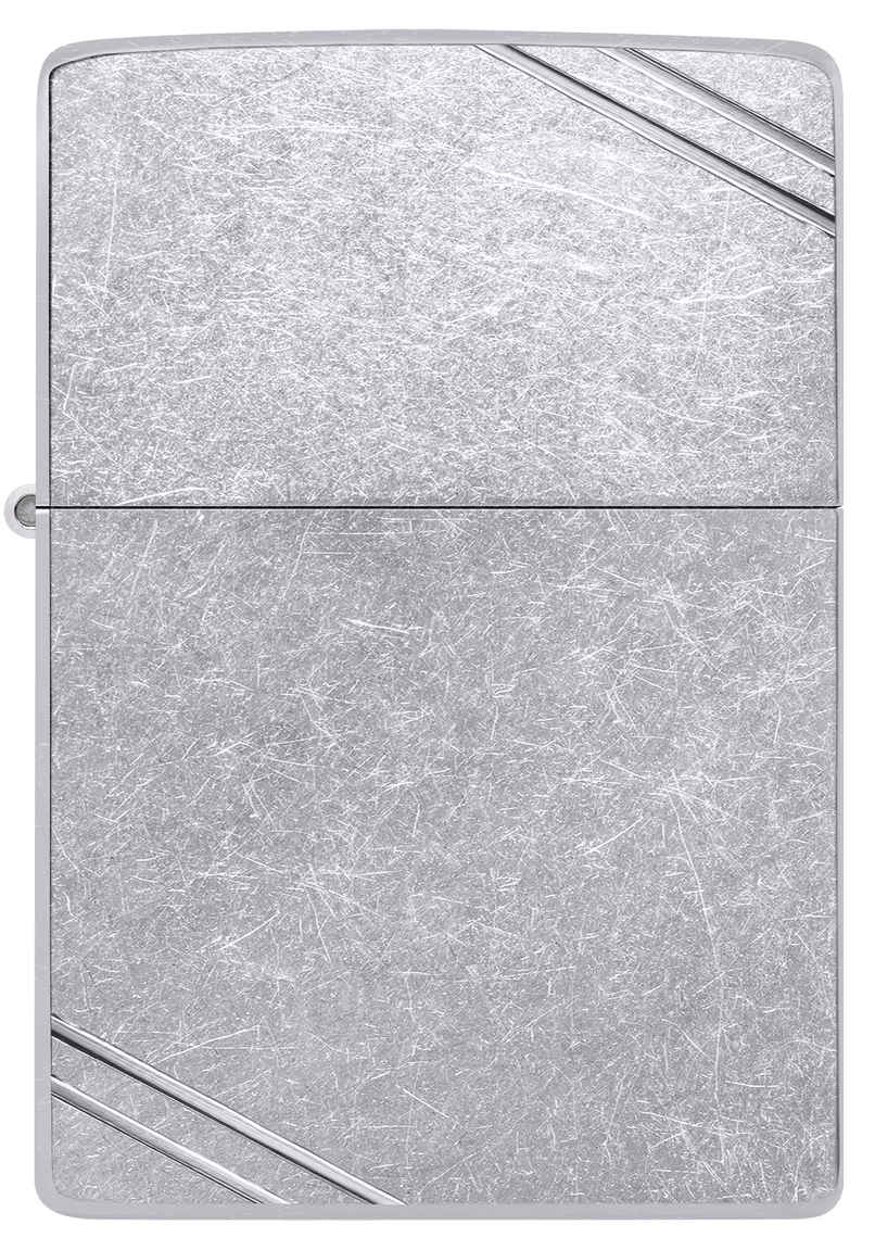 Zippo Vintage Street Chrome With Slashes Windproof Pocket Lighter