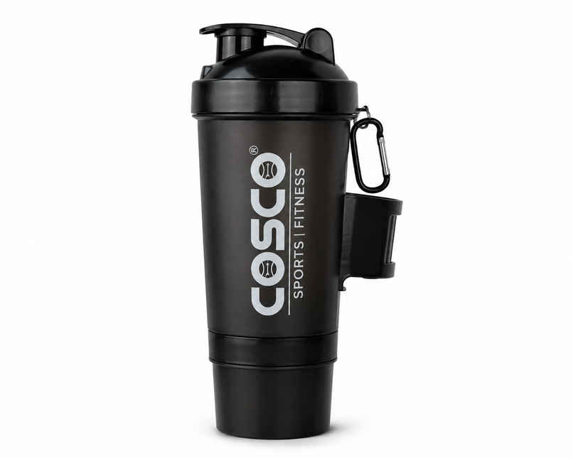 Cosco Power Gym Shaker with Holder | Black | 700 ml Cosco Power Gym Shaker with Holder | Black | 700 ml