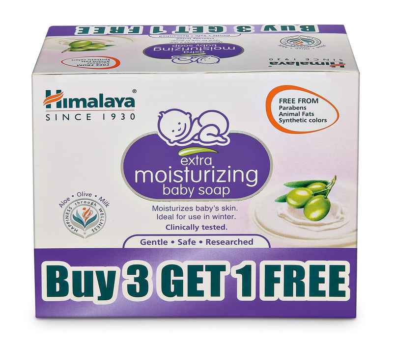 Himalaya Extra Moisturizing Baby Soap for Dry Skin | B3G1 FREE| Helps Lock Moisture