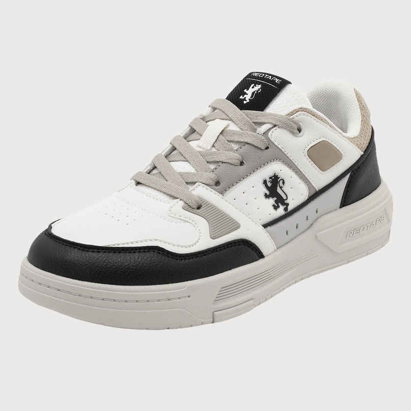 Red Tape Casual Sneaker Shoes For Men | Impact-Resistant Comfort | Black-Brown | Size 6