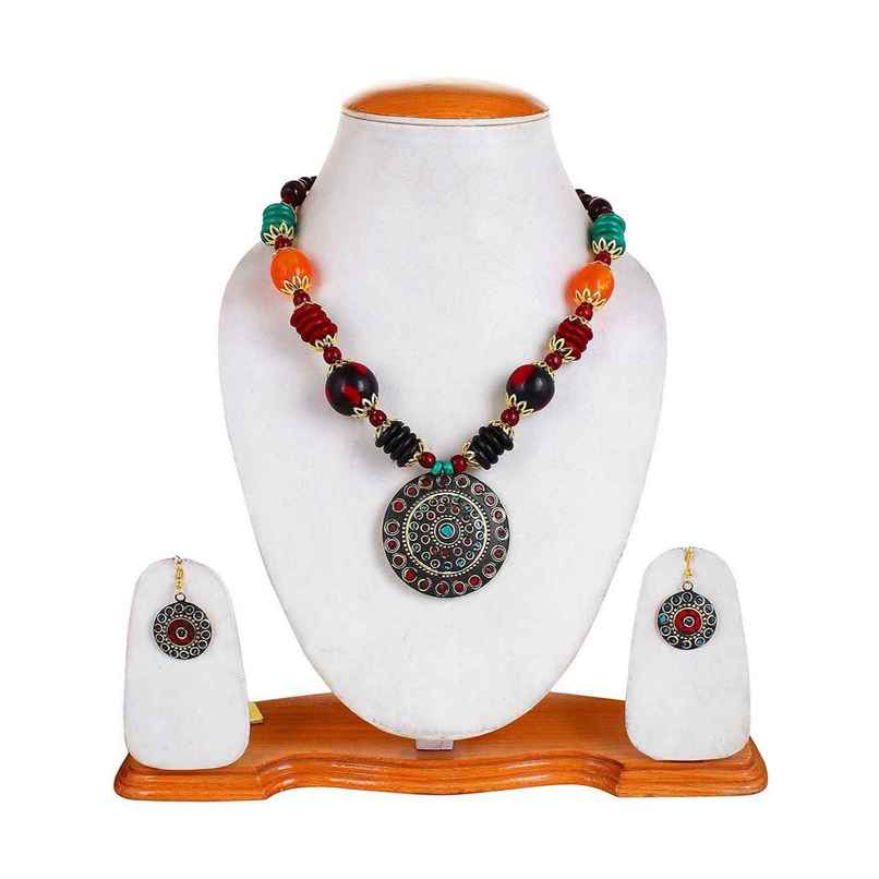 YouBella Stylish Afghani Tribal Jewellery Set For Women - Multicolour
