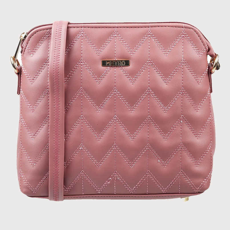 Metro Peach Synthetic Sling Bag for Women | 66-7353-80