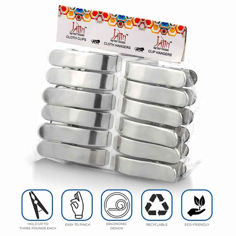 Jatin Steel Cloth Clips | I-40 SS