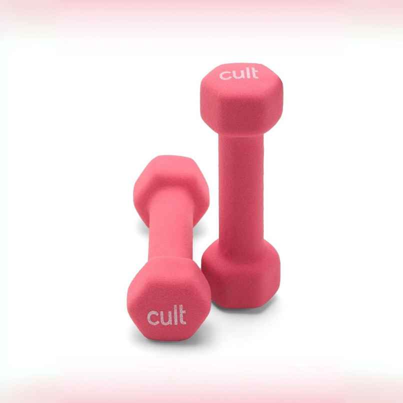Cult Neoprene Dumbbell Set (1 kg X 2) | Pink