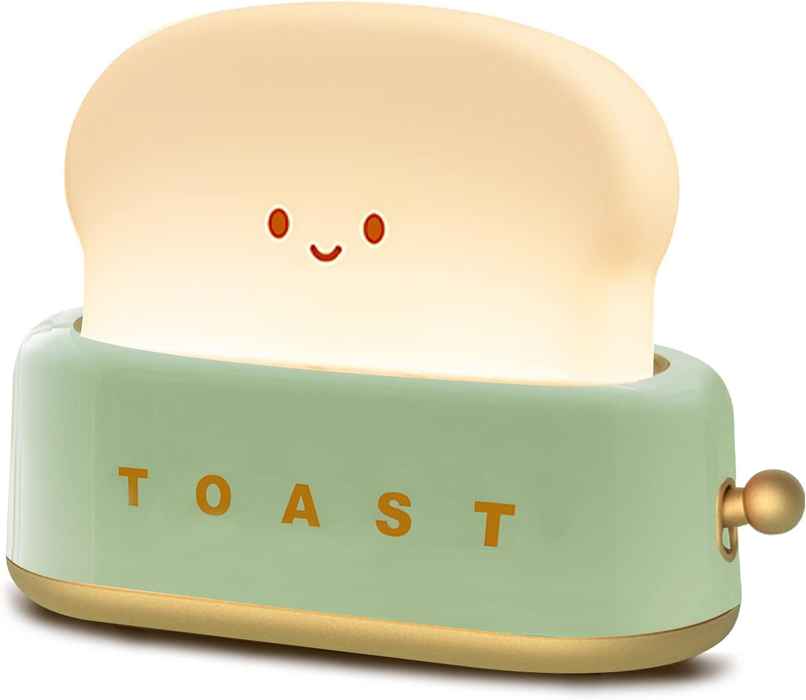 Hashwow Toaster Night Light Lamp Rechargeable |Small Lamps for Kids Bedside Decor