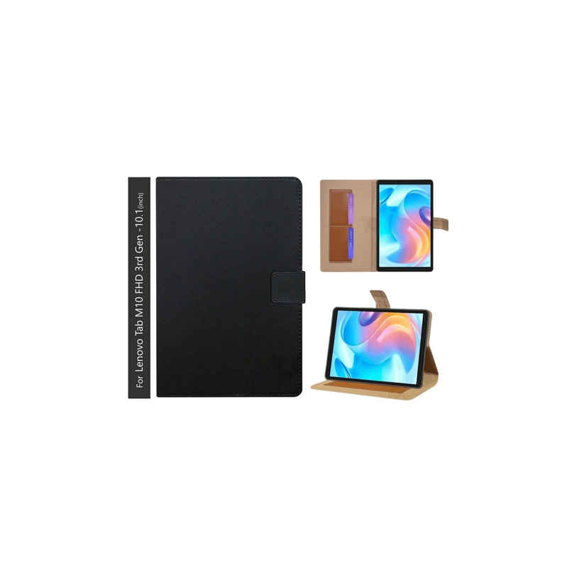 Kwine Case Flip Cover for Lenovo Tab M10 FHD 3rd Gen 10.1 inch - Black & Brown Kwine Case Flip Cover for Lenovo Tab M10 FHD 3rd Gen 10.1 inch - Black & Brown