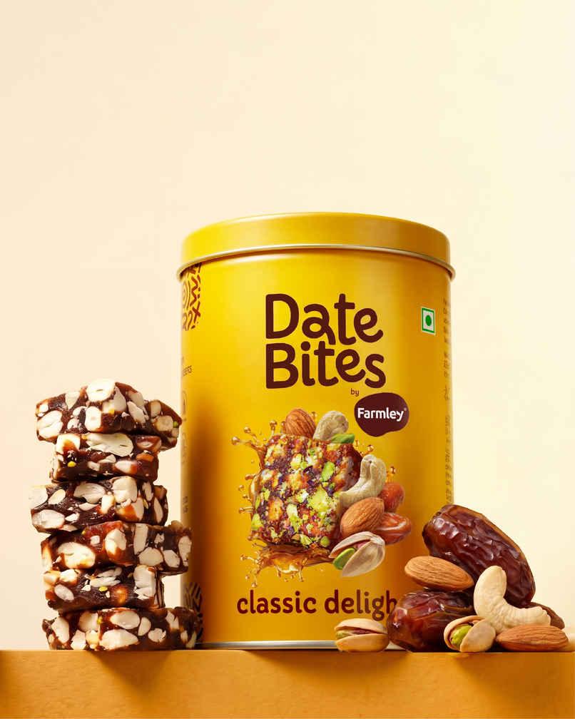 Farmley Classic Delight Date Bites Dry Fruit Burfi | No Added Sugar