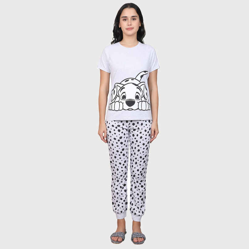 Evolove Women's Pajama Set Off White NPSKCS23S6003-L