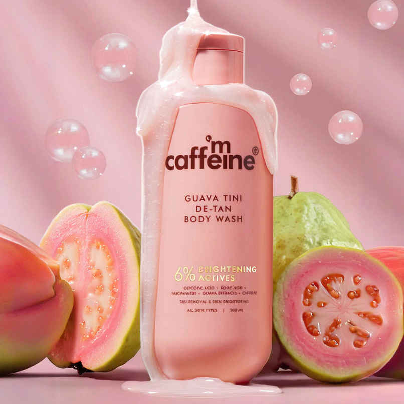mCaffeine Detan Body Wash | 1% Glycolic 5% Niacinamide-Kojic Acid Reduce Dark Spots