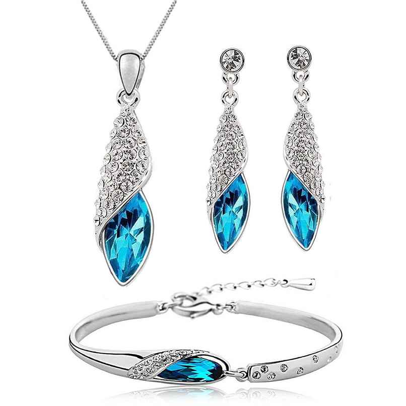 Shining Diva Fashion Italian Designer Non Precious Metal Jewellery Set for Women | Rrsdcmb208