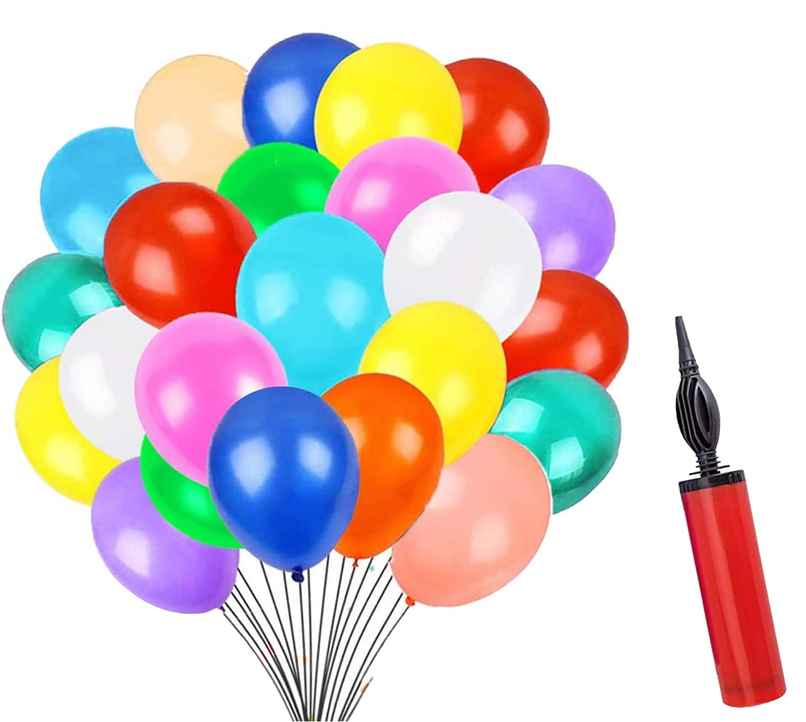 Party Propz Multicolor Balloons Combo - Metallic Balloons - Pack Of 100