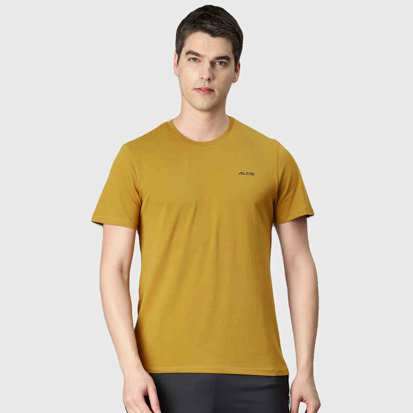 Alcis Men's Cotton Lycra Tee | Mustard | M