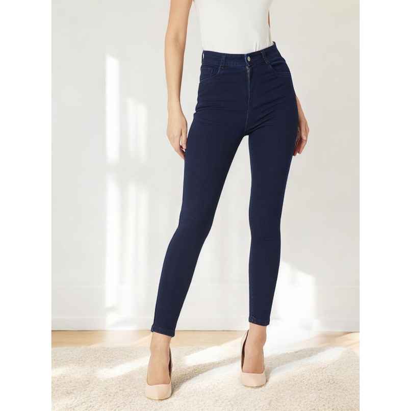 Miss Chase Women s Heart Of Darkness Skinny Jeans | Navy Blue | 32