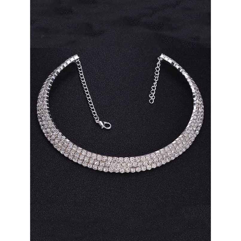 Youbella Traditional Jewellery Silver Plated Choker Necklace For Women (White)(Ybnk - 5501) Youbella Traditional Jewellery Silver Plated Choker Necklace For Women (White)(Ybnk - 5501)