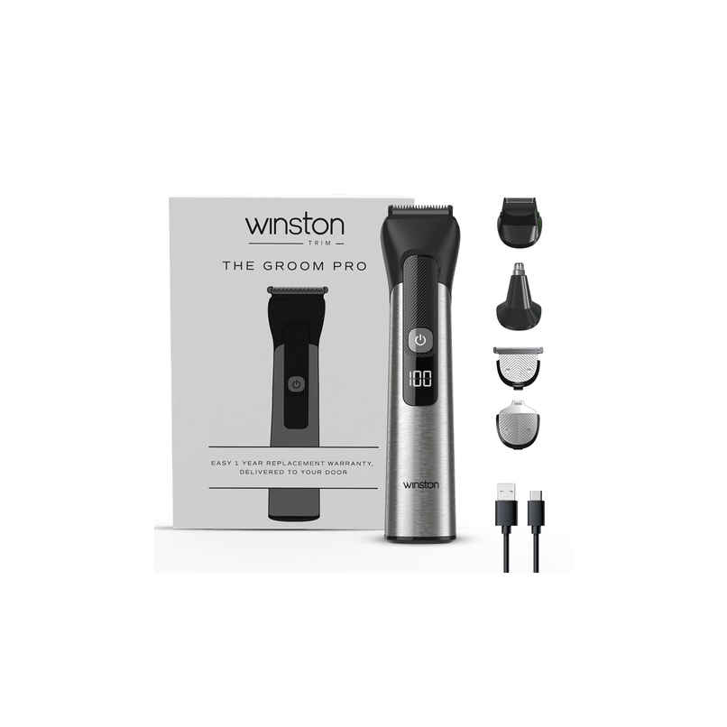 Winston Groom Pro 5 in 1 Grooming Set for Men with 14 Length Attachment Comb