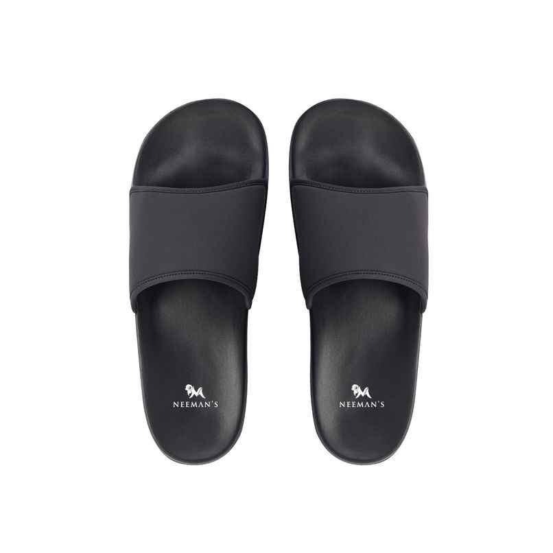 Neemans Unisex Eco Slides - Coal Black | UK 10 Neemans Unisex Eco Slides - Coal Black | UK 10