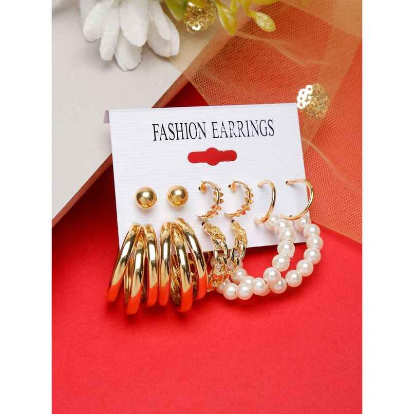 YouBella Jewellery Celebrity Inspired Gold Plated Earrings Combo for Girls and Women (YBEAR - 32926)