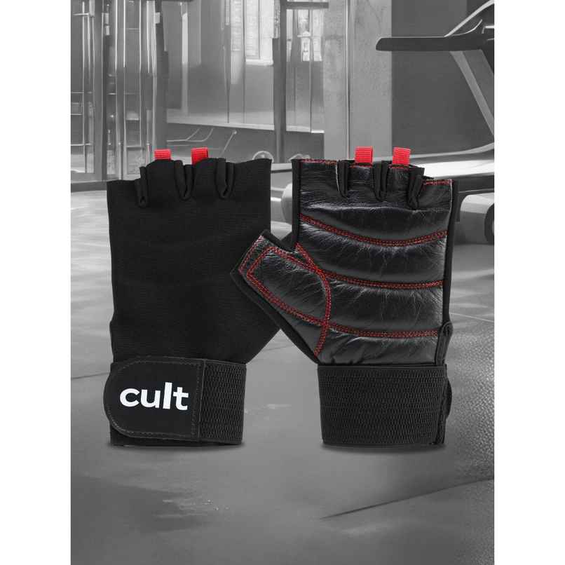 Cult Workout Gym Gloves | Medium | Black/Red