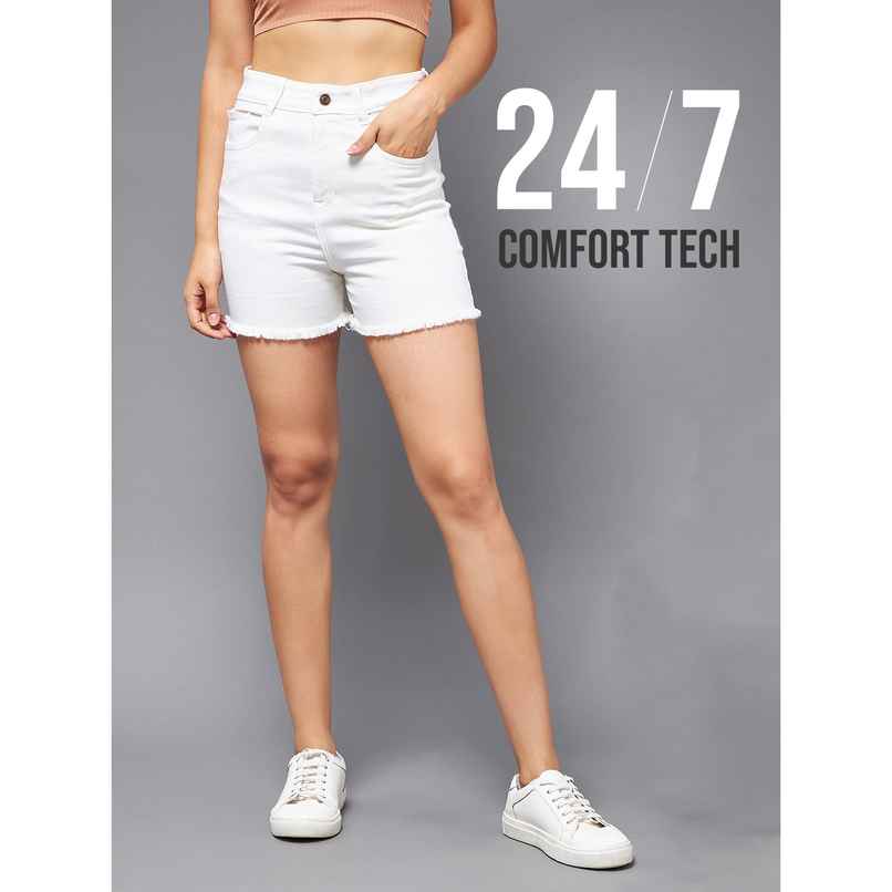 Miss Chase Smoking Guns Frayed Shorts | White | 34