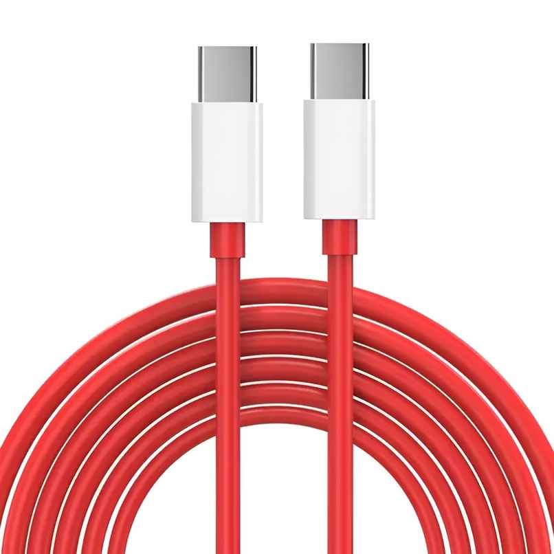 Sounce 65W Oneplus Charge Cable,6.5A USB Type-C To Type C Compatible With One Plus 8T/9/9R/9Pro/9Rt/10RNord & For All Type C Device Red,1 Meter