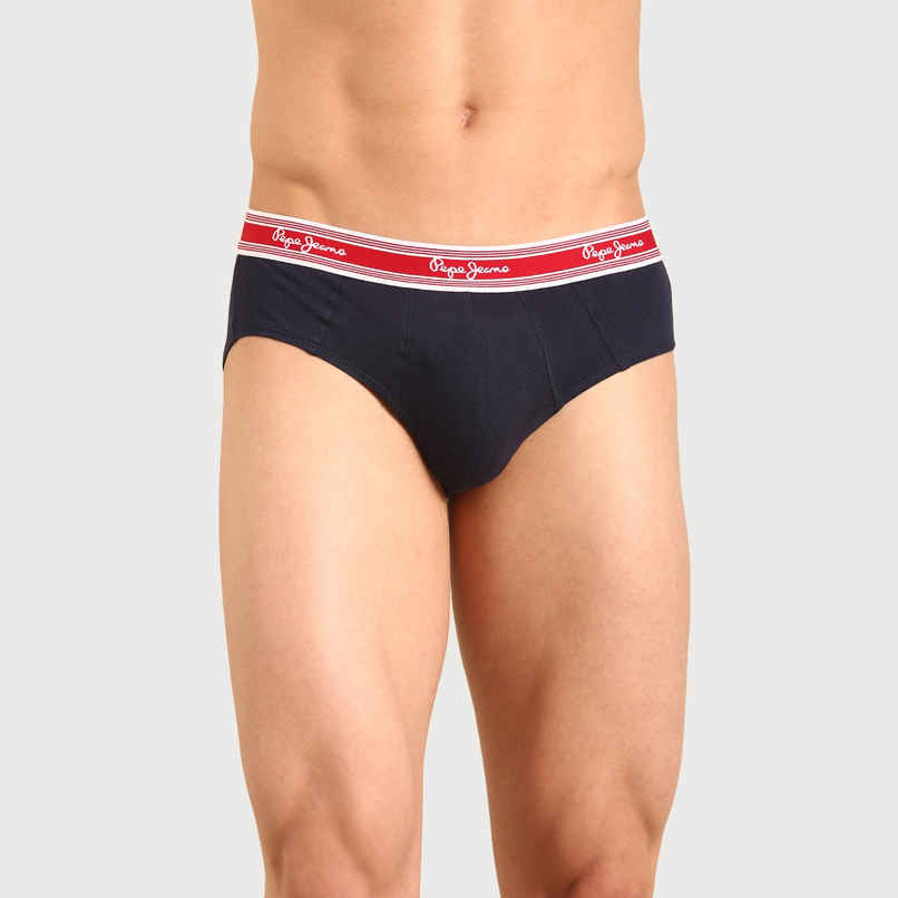 Pepe Jeans Mens True Blue 100% Cotton Solid Brief - Pack of 1 (L) Comfort Fit, Soft Fabric, Pepe Jeans Mens True Blue 100% Cotton Solid Brief - Pack of 1 (L) Comfort Fit, Soft Fabric,
