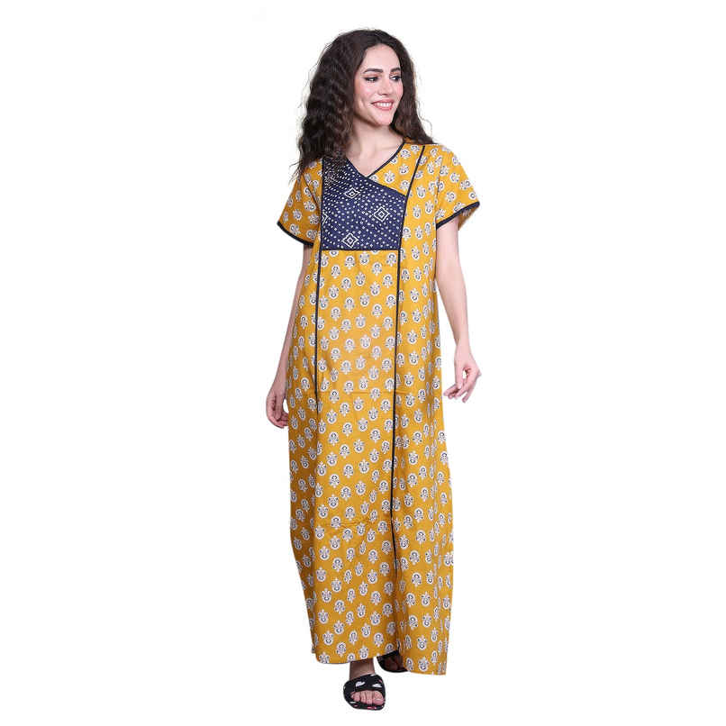 Evolove Women's Nighty Yellow LNGCO3298YW-XL