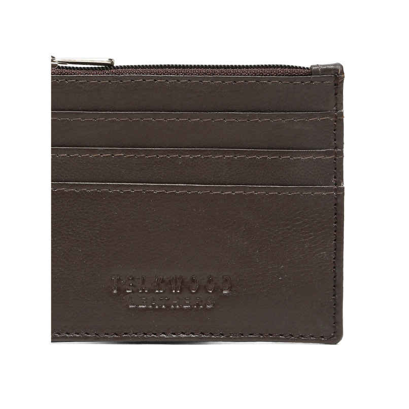 Teakwood Men's Solid Genuine Leather Wallet | Brown - One Size