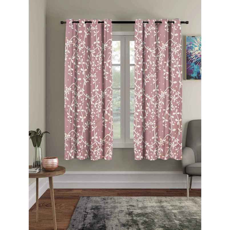 BAY6 Polyester Window Curtains - Set of 2 - (5x4 ft) - Brown