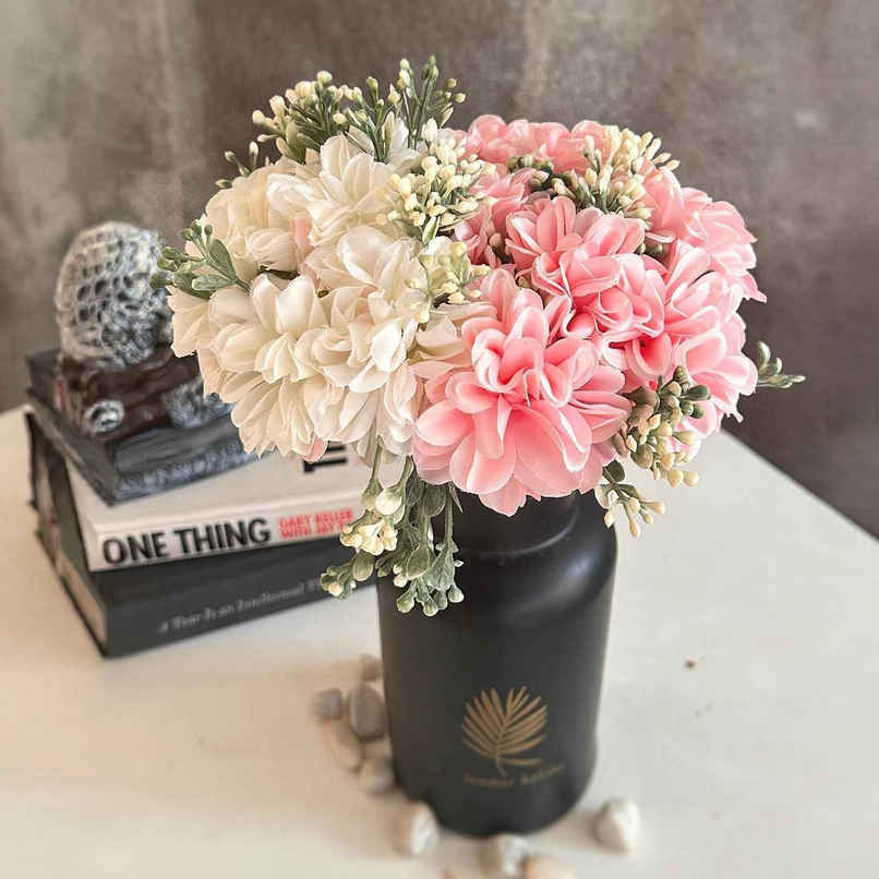 TIED RIBBONS Hydrangea Artificial Flower Bunch For Vase | Pink & White TIED RIBBONS Hydrangea Artificial Flower Bunch For Vase | Pink & White
