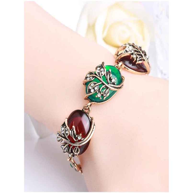 Youbella Celebrity Inspired Gold Plated Bracelet Bangle For Girls & Women (Multi-Color)(Ybbn - 92106)