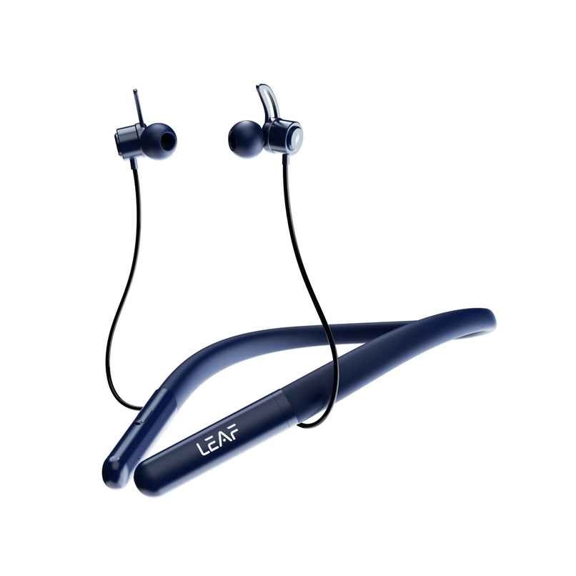 Leaf Rush X342 in Ear Neckband+ AI Sound App | 28H Playtime | 3 Modes | Midnight Blue