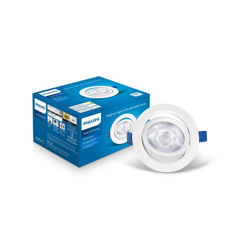 Philips Led 3W Brightspot Tiltable Led (Ww)