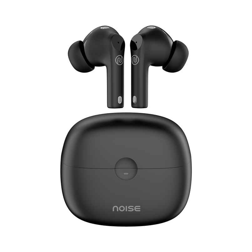 Noise Buds Nero TWS Earbuds with Rubberised Finish, Quad Mic ENC & 45H Playtime - Charcoal Black