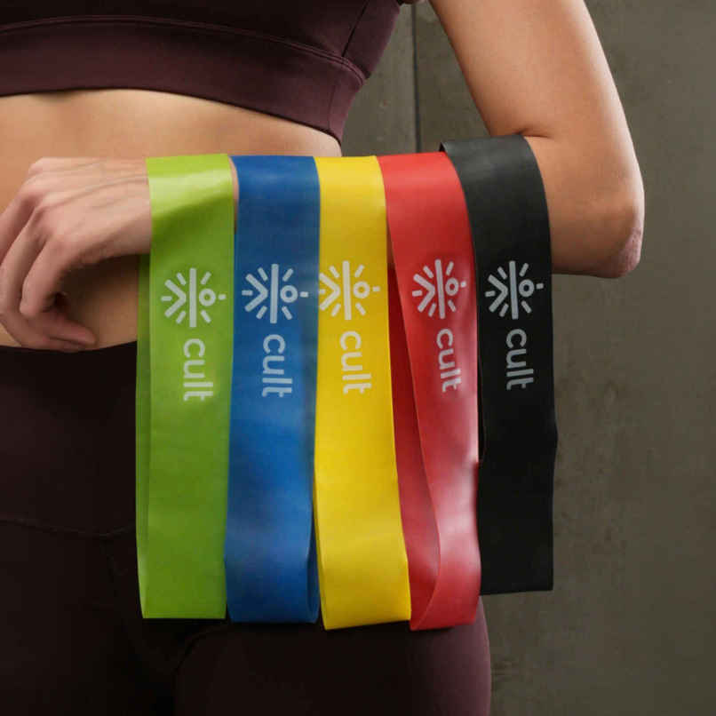 Cultfit Unisex Mini Loop Band Toning Exercise Bands | 2-20 kg Resistance Cultfit Unisex Mini Loop Band Toning Exercise Bands | 2-20 kg Resistance