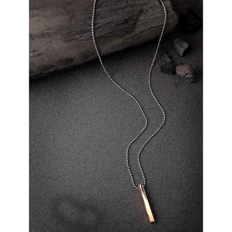 NVR Men's Copper Plated Geomatric Pendent With Chain | NVR2373