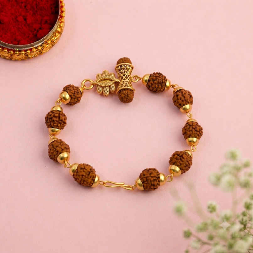 Bracelet Rakhi | Ethnic Rudraksha Beads | Religious | Pack of 1 | Voylla Bracelet Rakhi | Ethnic Rudraksha Beads | Religious | Pack of 1 | Voylla