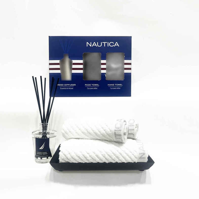 Nautica Cotton Towel With Reed Diffuser Set