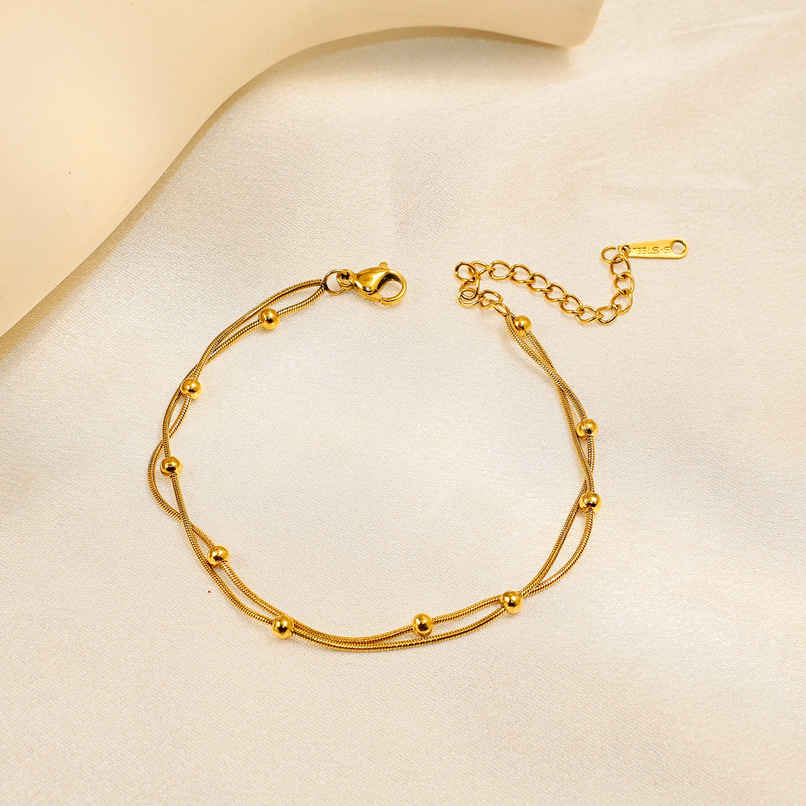 Beautynx Golden Bead Minimal Bracelet | BNX-BR-0009 - Gold Beautynx Golden Bead Minimal Bracelet | BNX-BR-0009 - Gold