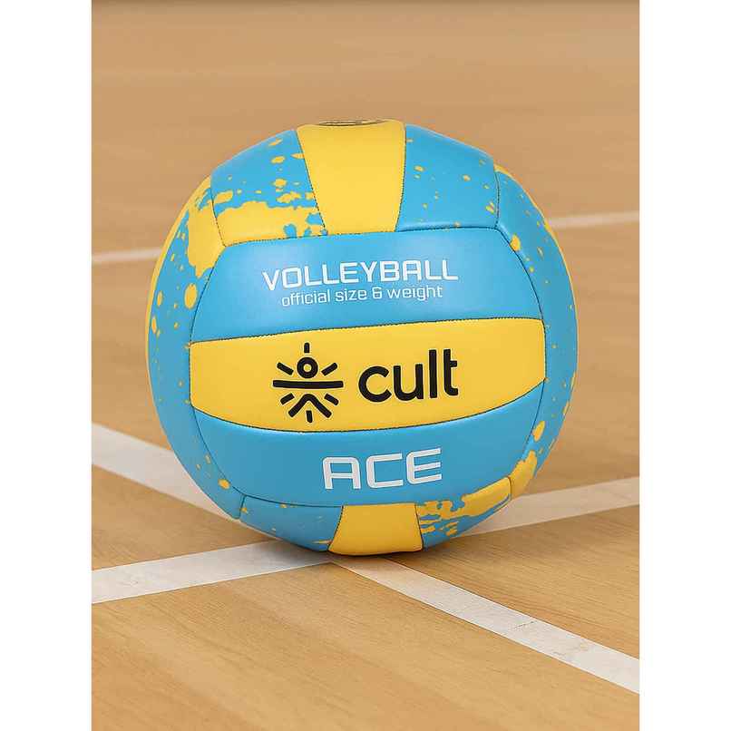 Cult Volleyball ACE Machine-Stitched | Blue & Yellow