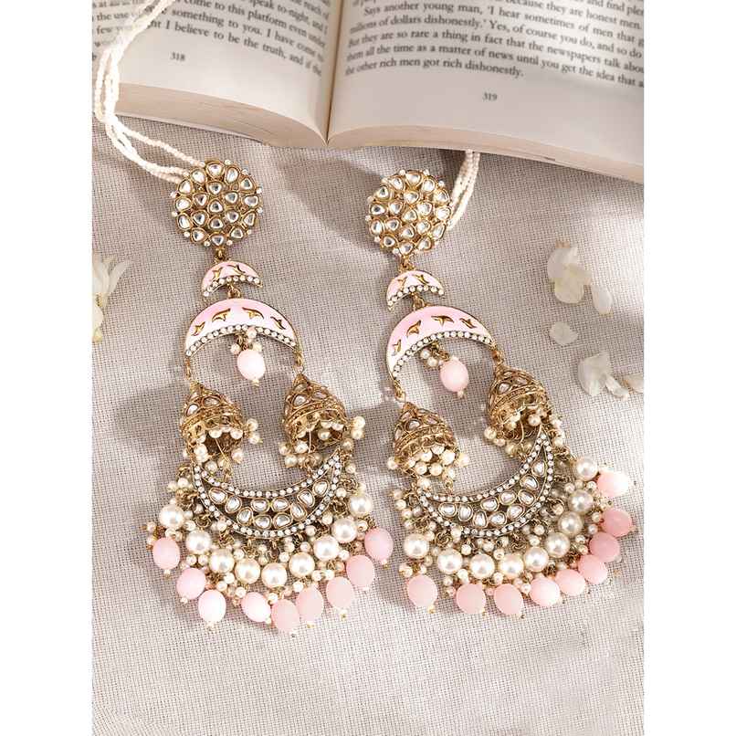 Rubans Gold Plated Dome Shaped Jhumkas Earrings Rubans Gold Plated Dome Shaped Jhumkas Earrings
