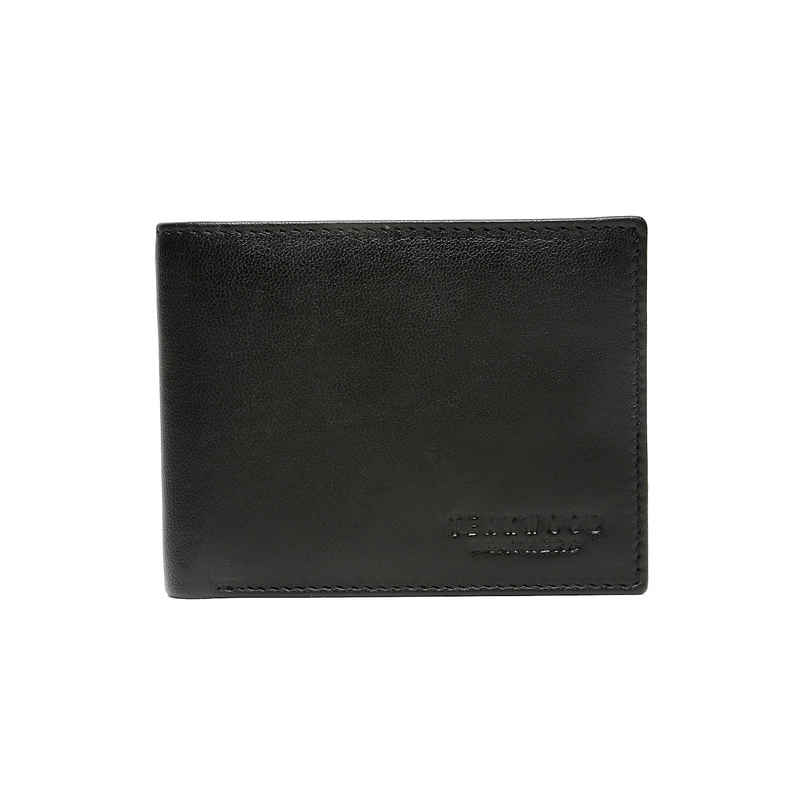 Teakwood Men's Solid Genuine Leather Men's Wallet | Black - One Size