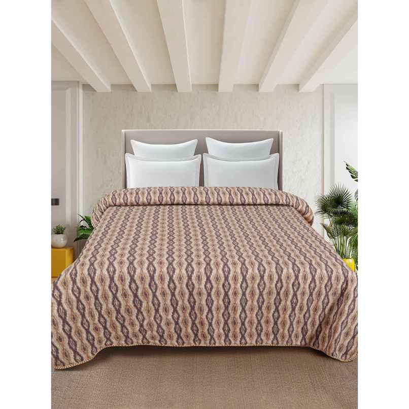 STATUS Micro Dohar Double Bed | Tie and Die Maroon - 200 x 220 cm