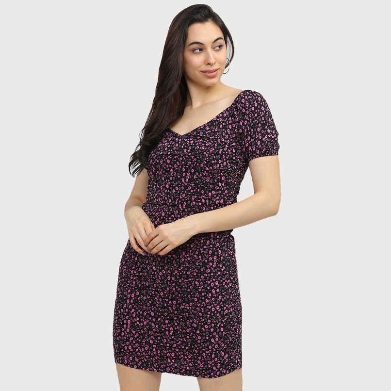 Tokyo Talkies Women's Floral Sheath Dress | Multicolour - L Tokyo Talkies Women's Floral Sheath Dress | Multicolour - L