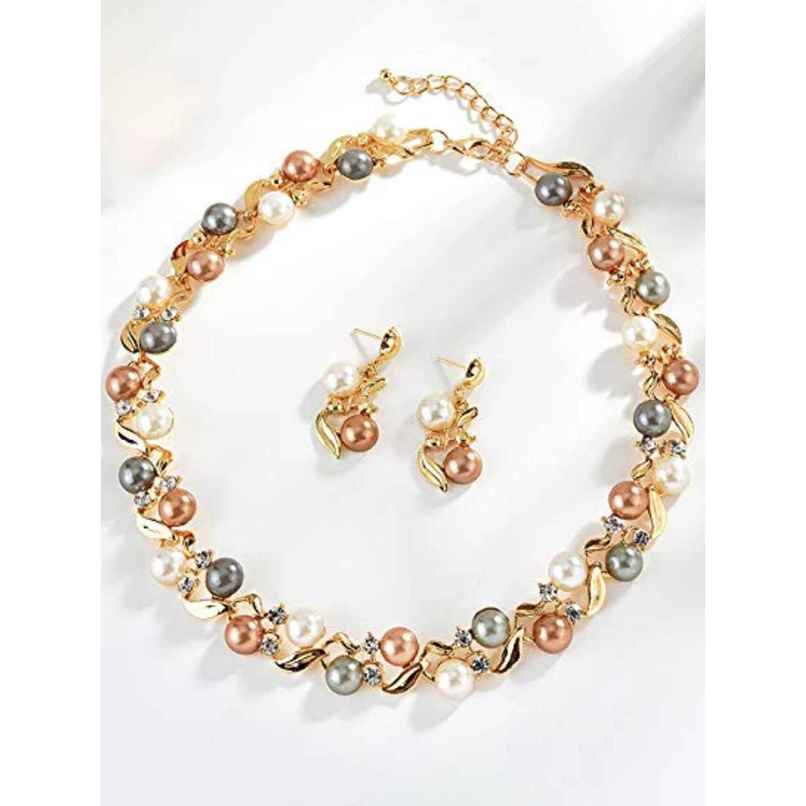 Youbella Stylish Latest Design Necklace Set Jewellery Set For Women (Multi-Colour) (Ybnk - 5659)